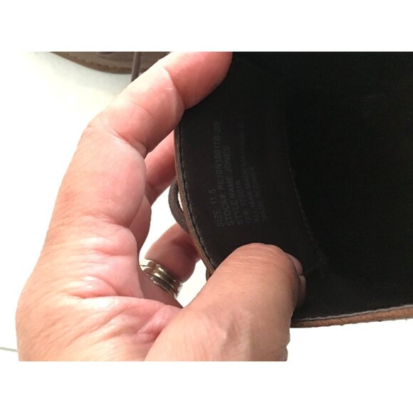 PERRY ELLIS- MENS BROWN COMFY LACE UP SHOES SIZE 11.5 - Picture 9 of 10